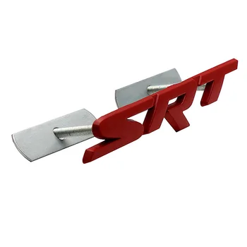 SRT Logo de la rejilla Frontal Emblema de la Placa de identificación Rojo Plata Negro Para Dodge Challenger Cargador de Víbora Nitro Grand Durango Calibre Tuning