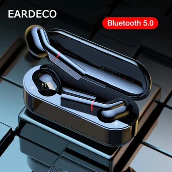 EARDECO TWS Auriculares In-Ear Verdadero Inalámbrico de Auriculares del Deporte de Bluetooth Auricular Inalámbrico de Auriculares Bass Auriculares Estéreo de Auriculares