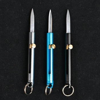 La Aleación de aluminio Mini Afilador de cuchillos multifunción Mini Cuchillo de Bolsillo al aire libre Portátil de la Demolición de la EDC Cuchillo
