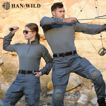 La Caza Pantalones G3 Traje Táctico Militar Uniforme Multicam Fuerzas Traje Pantalón De Caza De Combate De La Camisa De Los Pantalones De Airsoft Militaire Con Almohadillas