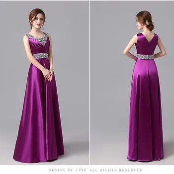 JYHS6420Z#temporada de primavera / verano de 2019 largos Vestidos de Dama de honor púrpura brindis de la boda de fiesta de prom brindis vestido grils turístico mayorista de las mujeres