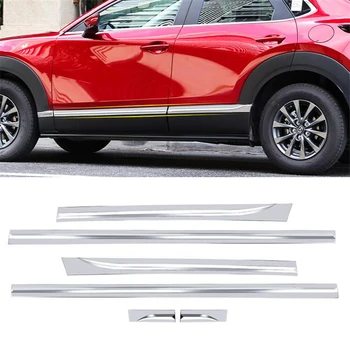 CEYUSOT PARA 2020 Mazda Cx-30 Puerta a prueba de colisiones Decorativos de Acero Inoxidable Accesorios 6pcs Cx30 Kit de carrocería Reforma de Automóviles Estilo