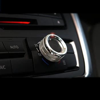 Car Styling Aire Acondicionado Mandos de Audio Círculo Recorte de Accesorios Para BMW 1 2 3 4 5 7 Series X1 X3 X4 X5 X6 F30 F10 F15 F16 F20