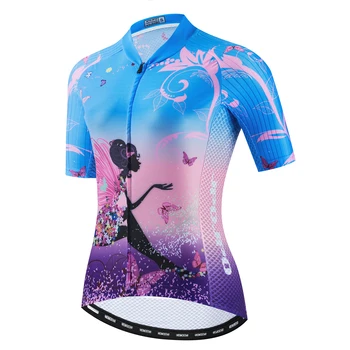 Weimostar 2021 de Verano de la Rosa, Mujer Jersey de Ciclismo Bicicleta de Carretera de la Camisa de MTB de la Bicicleta de la parte Superior de deportes al aire libre Maillot Ropa ciclismo Ropa