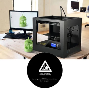 1Pc de la Impresora 3D de Calor de la Cama Adhesivo Con la Cinta de 200Mm Ronda de Impresión de la Placa de construcción de la Cinta Para Anycubic Kossel Impresora 3D