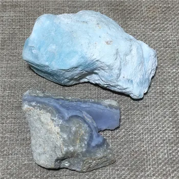 Crudo Natural De Larimar Calcedonia Azul Geoda De Cuarzo Cristal Gema Casa De La Boda Decoración De Punto De Piedra Don De Sanación Reiki Se Muestra