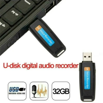 U-Disco Digital o de la Grabadora de Voz de la Pluma del Cargador de la Unidad Flash USB de Hasta 32GB Mini SD TF de Alta Calidad