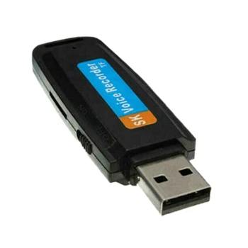 U-Disco Digital o de la Grabadora de Voz de la Pluma del Cargador de la Unidad Flash USB de Hasta 32GB Mini SD TF de Alta Calidad