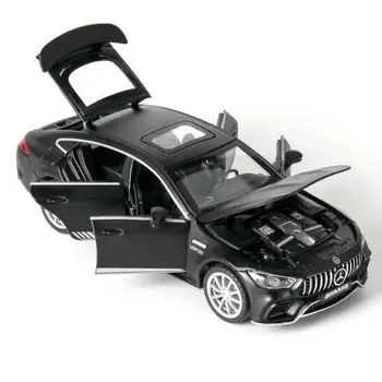 Hot 1:32 escala de ruedas Super coche deportivo de metal modelo de luz sonido benz AMG GT63 fundido a presión de extracción bakc vehículo de aleación de recogida de juguetes