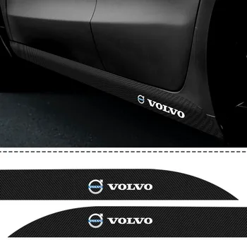 2Pcs Coche Logotipo de Lado Calcomanía Lado de la Falda de Coche 5D Pegatinas DIY del Coche Decal para Volvo Volvo XC40 XC70 XC90 S60 S80 S90 C30 V70 V90