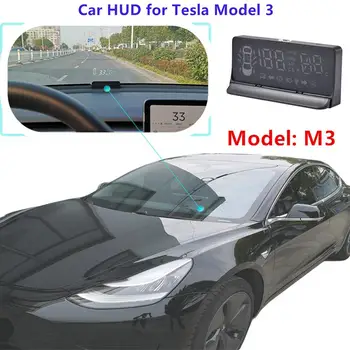 Tire de Model3 HUD 12V Head-up Display de la Velocidad del Vehículo de Electricidad Puerta Display de velocidades en exceso de velocidad Alerta Para Tesla Model 3