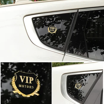Logo 3D VIP MOTORES de Metal del Coche del Cromo Insignia Emblema etiqueta Engomada para Chevrolet Cruze TRAX Aveo de la Pesca de los accesorios del Coche