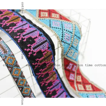 6yards/lote Ethinic Cinta de Tela Bordado Recorte de Apliques de Costura, Manualidades de Crochet Vestido de Novia Ropa