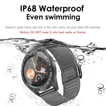 LIGE 2019 Nuevos de acero Inoxidable impermeable reloj inteligente Mens Sport Fitness de la frecuencia Cardíaca presión arterial seguimiento smartwatch Para iPhone