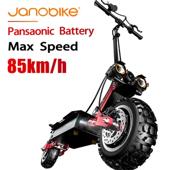 Janobike T85 adulto scooter eléctrico 60V6000W dual-drive off-road scooter eléctrico de disco de frenos hidráulicos Panasonic batería