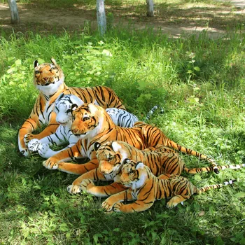 30-120 cm Tigre de dibujos animados Juguetes de Peluche Suave de Animales Salvajes de Simulación de Tigre Blanco de Peluche Muñeca de los Niños los Niños los Regalos de Cumpleaños