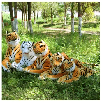 30-120 cm Tigre de dibujos animados Juguetes de Peluche Suave de Animales Salvajes de Simulación de Tigre Blanco de Peluche Muñeca de los Niños los Niños los Regalos de Cumpleaños