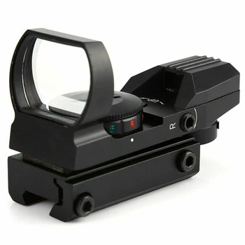 20mm Ferrocarril Riflescope Caza a prueba de Golpes Óptica Holográfica Red Dot Sight Reflejo de 4 Retícula Táctica Ámbito Colimador de Vista