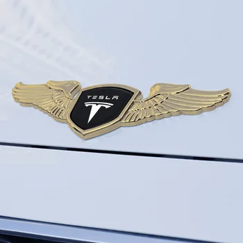 Coche Capó Delantero Emblema etiqueta Engomada para el Tesla Model 3 de la Bobina de la Pantalla Modelo S Modelo X de Android Roadster Auto Insignia del Logotipo de la Calcomanía de Accesorios
