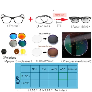 IVSTA anti Luz Azul Gafas de Juegos de Ordenador a los Hombres Rayos de Bloqueo de Gafas de las Mujeres de gran tamaño Grande de la Miopía de la Prescripción Marco Óptica