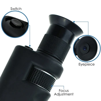 Portátil 400X de la Fibra Óptica del Microscopio de Inspección para Iluminación Coaxial Incluyendo 2.5 mm y 1,25 mm Adaptador de