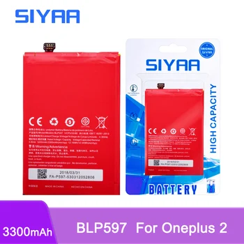 SIYAA BLP597 de la Batería Para el Oneplus 2 Dos Reemplazo de Uno Más 2 Baterías de Polímero de Litio de la Alta Capacidad de 3300mAh