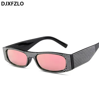 DJXFZLO 2021 Caliente Gafas de sol de las mujeres de la marca del diseñador de la Pequeña plaza de la moda de gafas de sol Retro noche gafas de frontera azul del mar UV400
