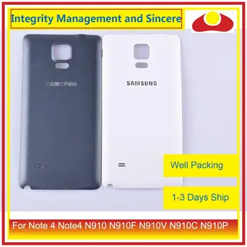 10Pcs/lot Para Samsung Galaxy Note 4 Note4 N910 N910F N910V N910C N910P de la Vivienda de la Batería de la Puerta Trasera Cubierta del Caso de Shell Chasis