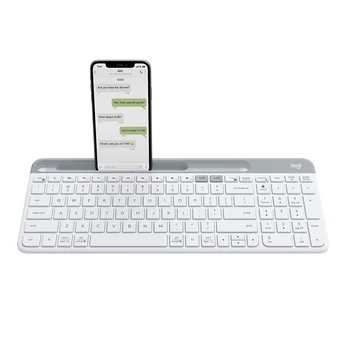 Original de Logitech K580 Teclado Inalámbrico Multi-Dispositivo 2.4 G Bluetooth Unificación de Modo Dual Portátil De la PC de la Tableta del Teléfono клавиатура