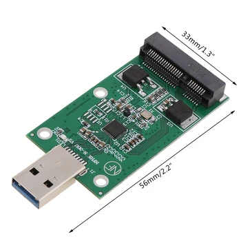 MSATA SSD USB 3.0 Adaptador de Tarjeta de ASM1153E Móvil de Alta Velocidad de Disco U Converter