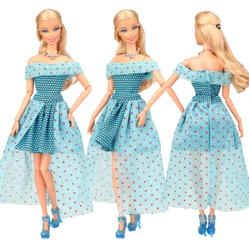 13 Elementos/lot Niños Juguetes Para Niña = 3 Vestidos de Muñeca +10 Muñecas Accesorios Objetos Para Barbie, Juego de vestir Cumpleaños DIY Presente