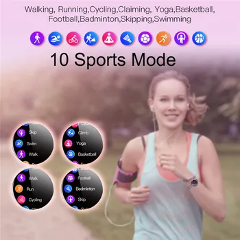 La moda Smartwatch Mujeres Hombres Multi-Deportes Modos de Fitness Tracker Deportivo elegante de las Señoras del Reloj Para Android IOS de Acero Reloj Inteligente Horas
