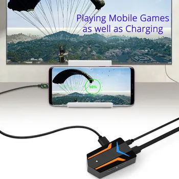 PUBG Móvil Controlador de Juego 4K USB A HDMI CONCENTRADOR Adaptador Para IOS Teléfono Android A la TV, Proyector y Ratón Teclado y Adaptador Convertidor