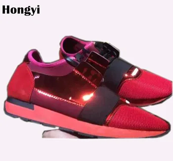 Hongyi Hombres Casual Zapatos de Otoño de Verano de la malla de los amantes de los zapatos de la Mosca de la Armadura de la Luz Transpirable Pisos Moda Zapatos Cómodos para Caminar 38~46