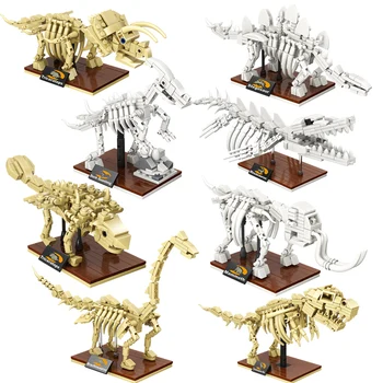 Jurassic World 3D de Dinosaurios Fósiles del Esqueleto de la Construcción de modelos de Bloques de Ladrillos Dino Educativo del Museo de DIY Juguetes Para los Niños regalos