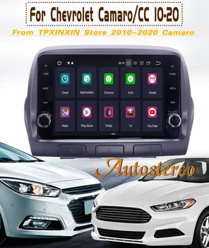 6+128 GB Android 10.0 Para Chevrolet Camaro 2010-Tesla Estilo Coche de GPS de Navegación Estéreo Jefe Unidad Reproductor Multimedia de Auto Radio