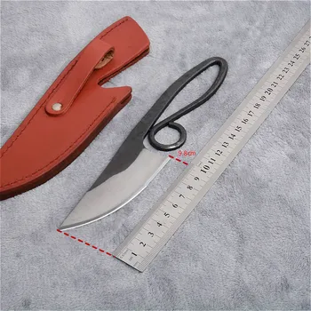 DEHONG 440C de muelle de acero satinado cuchillo recto, afilado cuchillo de caza, táctico cuchillo de supervivencia, colección China cuchillo