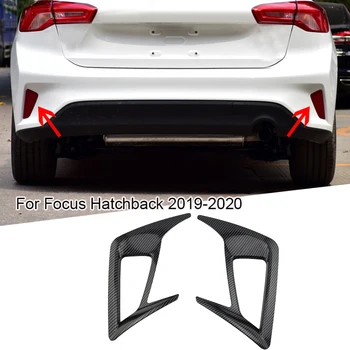 2Pcs Antiniebla Trasera Luz de la Lámpara del Marco de la Cubierta de ajuste para el Ford Focus Hatchback MK4 2019-2020