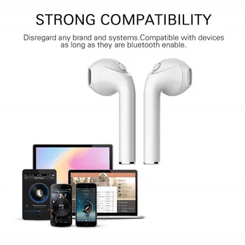 I7s TWS 5.0 de Auriculares Inalámbricos Bluetooth para HP Slate 7 Beats HSTHN-K12C Tableta de Auriculares de Música de Auriculares de Caja de Carga