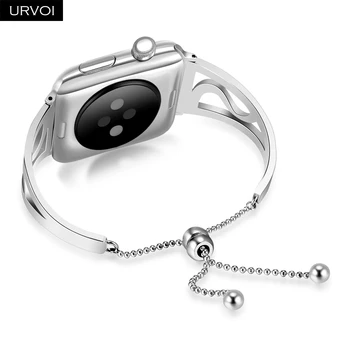 URVOI correa de Cadena para el Apple Watch chica de moda brazalete pulsera brazalete de acero inoxidable banda de iWatch de la serie 6 SE 5 4 3 2 1