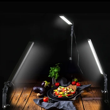 Estudio de fotografía kits LED de Dimmable Kit de Iluminación de las luces de 2M Pie de iluminación 5500K para YouTube Retrato