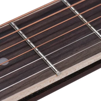 Ammoon Portátil de Bolsillo Guitarra Acústica Práctica Herramienta Trainer 6 Cadena de 6 Traste Modelo Diapasón de Madera de Grano para el Alumno Principiante