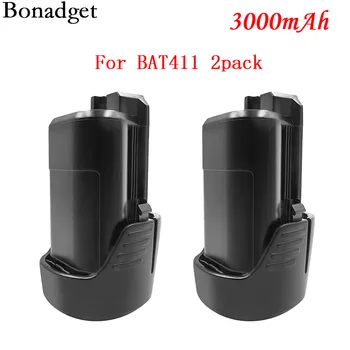 Bonadget 3000mAh 10,8 V Li-ion BAT411 Recargable de la Batería para BOSCH BAT412A BAT413A D-70745GOP 2607336013 2607336014 PS20-2 PS40
