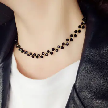 Todos Coinciden Coreano, Negro, Blanco Perla Simulada Corto Collar Cadena De Oro De La Declaración De Parte De Las Compras De Accesorios