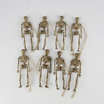 8pcs Interesante Esqueleto de Navidad de la Proposición de Plástico Realista de los Huesos Humanos Cráneo Estatuilla para Horror de Halloween Decoración del Partido