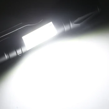 USB Recargable XPE+COB LED con Zoom Linterna Antorcha Lámpara Linternas Construido en la Batería Con el Cable USB de la Caja de Regalo
