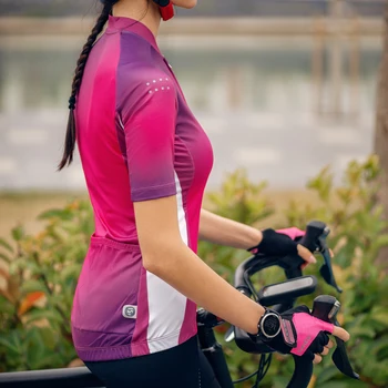 Santic Mujeres Jersey de Ciclismo Pro Fit Carretera MTB Bicicleta de Camisetas de Bicicletas de manga Corta de Verano Transpirable Asiático Tamaño WL0C02160