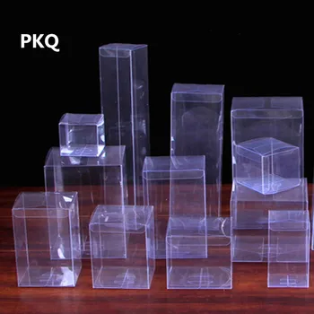30pcs Presente/Juguetes de la Caja del PVC Rectángulo Transparente de Regalo Caja de presentación Estética de la Artesanía Caja de Embalaje de Plástico Transparente Cajas de 10 tamaños