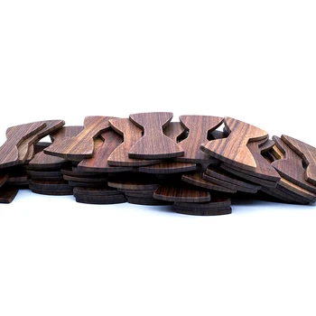 Semi-fabricación 1set de 50 piezas de Empalme Negro Nogal de Madera de la pajarita adultos de tamaño de 12cm*5.5 cm LOGOTIPO Personalizado grabado láser OEM