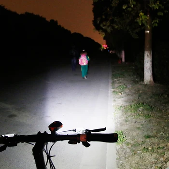 Deemount Luz de la Bici de la prenda Impermeable de la Bicicleta de la Cabeza de la Linterna de LED Con Campana Multifunción Ciclo de la Lámpara de Ciclismo de MTB de Luz Accesorios de Moto